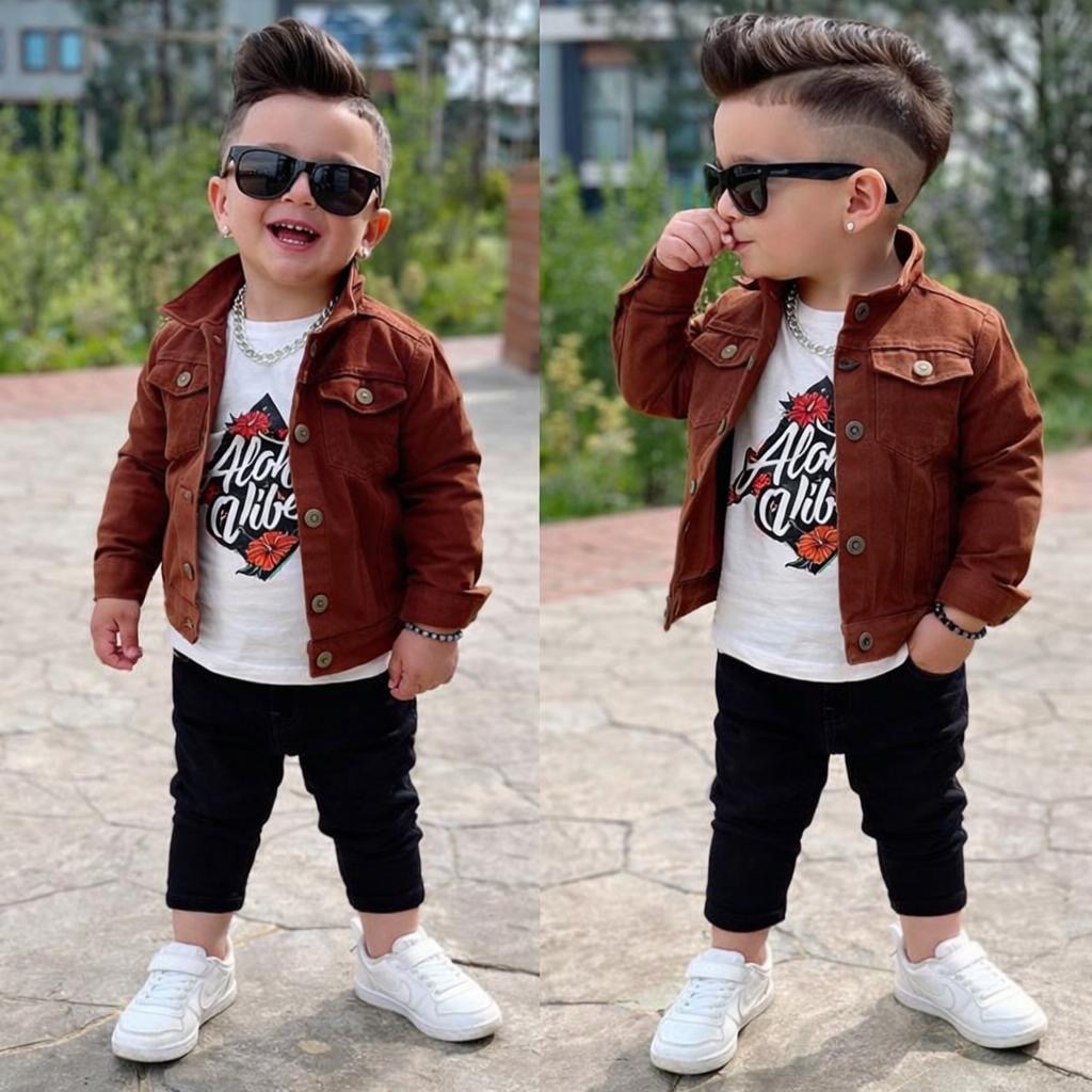 Erkek çocuk 3 parça takım✨Le195