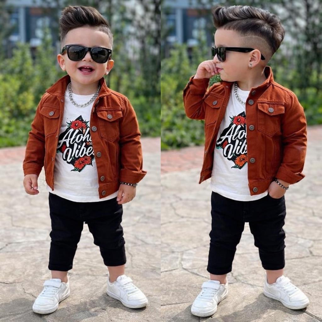 Erkek çocuk 3 parça takım✨Le195