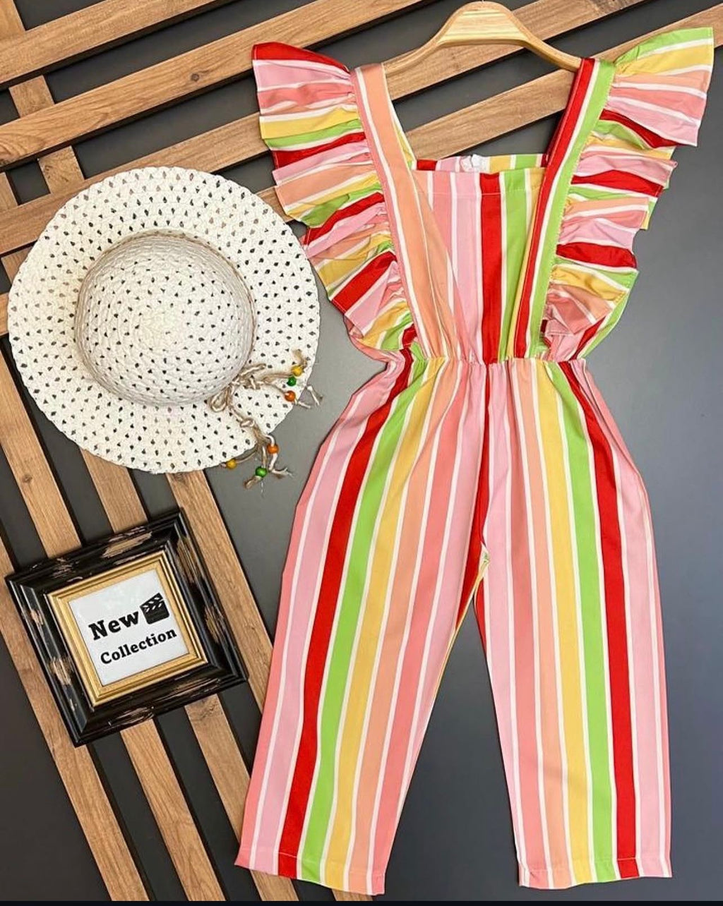 Kız çocuk tulum ve şapka set✨Le201